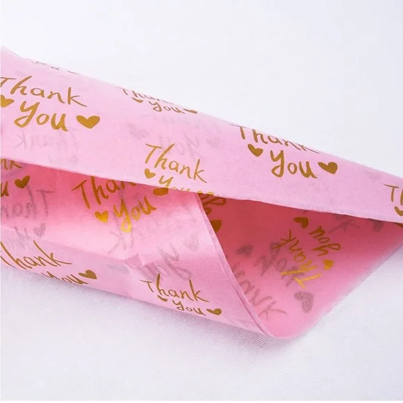 100 Pink Thank You Tissue Paper Sheets, 14x20 PRICE IS FIRM - Picture 8 of 11